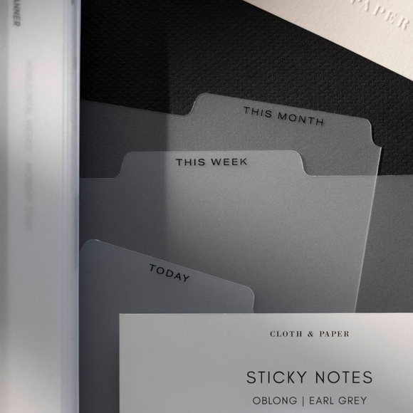 Cloth and Paper CADENCE TOP TAB PLANNER DIVIDERS | LOW PROFILE | MATTE - A5 18 - Picture 2 of 16